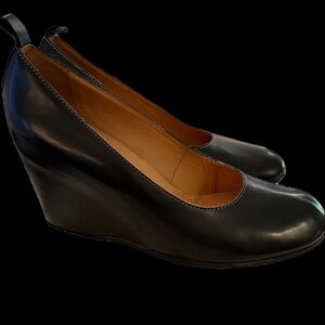 MM6  Maison Malin Margiela Wedges Black Leather 41 Heels